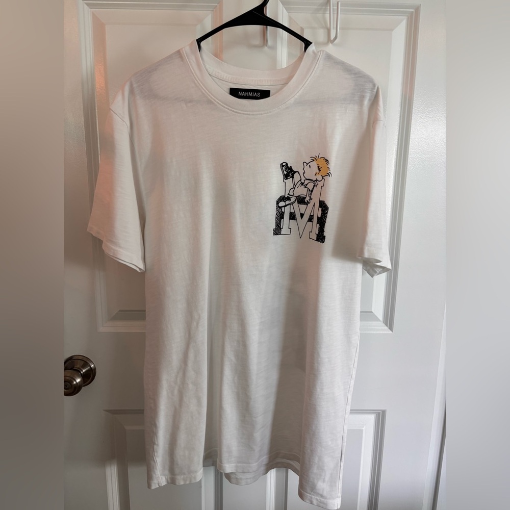 Nahmias White Graphic Tee for Men